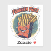 Franken Frites Grappige Halloween Frites Grappenma Sticker (Vel)