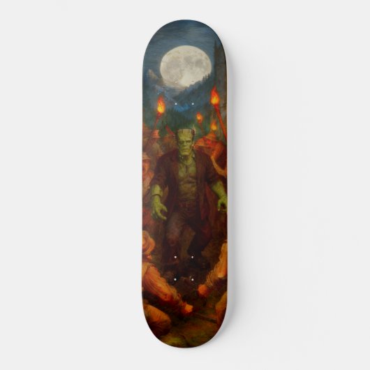 Franken Monster Los in het Dorp Persoonlijk Skateboard (Voorkant)