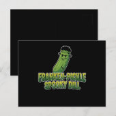 Franken-Pickle Griezeldill Halloween Briefkaart (Voorkant / Achterkant)