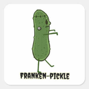 Franken-Pickle-Sticker Vierkante Sticker