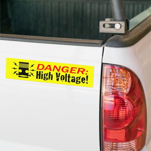 Frankenar HIGH VOLTAGE! Bumpersticker (Op Truck)