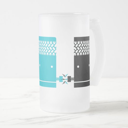 Frankencar "FrankenStein" Matglas Bierpul (Voorkant rechts)