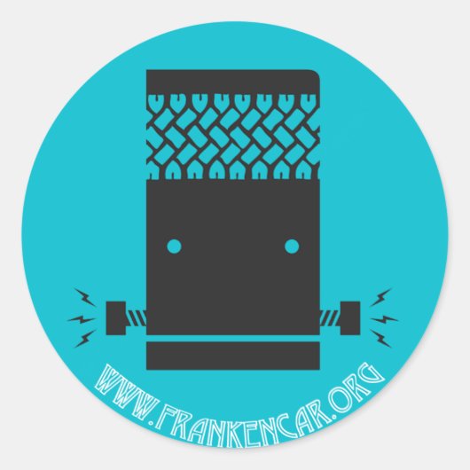 Frankencar Sticker met Website (Voorkant)