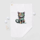FrankenCat Oversized T-shirt Golfhanddoek (Insitu)