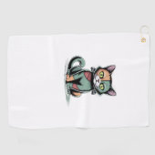 FrankenCat Oversized T-shirt Golfhanddoek (Horizontaal)