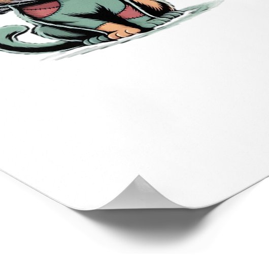 FrankenCat Oversized T-shirt Poster (Hoek)