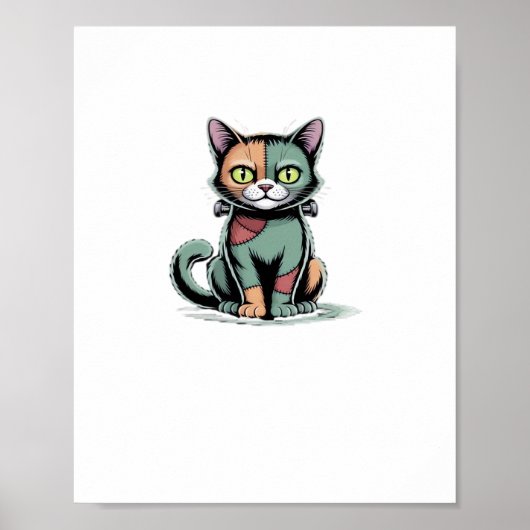 FrankenCat Oversized T-shirt Poster (Voorkant)