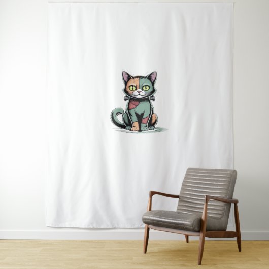 FrankenCat Oversized T-shirt Wandkleed (In situ)