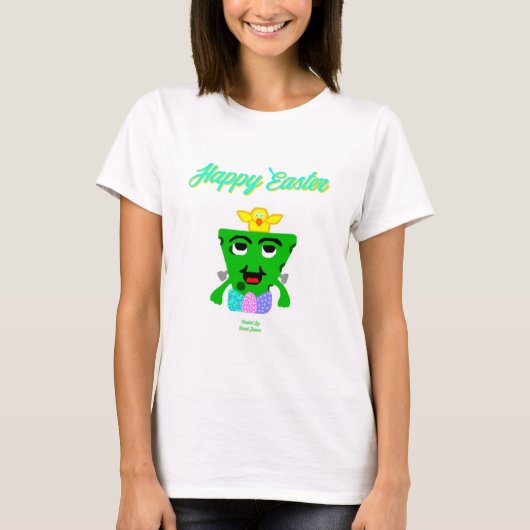 FrankenCheese Easter Dames Wit Basic T Shirt (Voorkant)