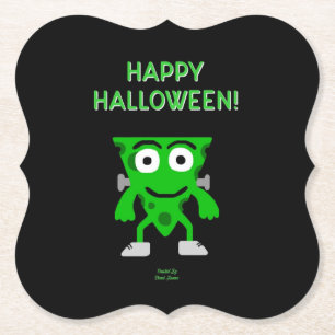 FrankenCheese Halloween Greetings Bracket Onderzet Kartonnen Onderzetters
