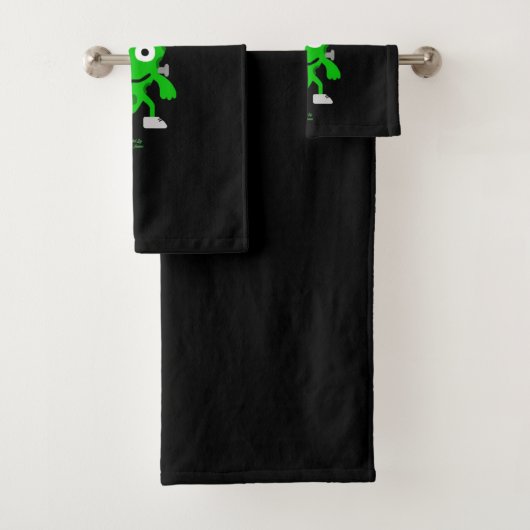 FrankenCheese Halloween Greetings Towel Set Bad Handdoek (Insitu)