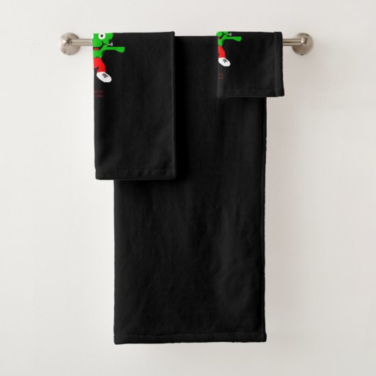 FrankenCheese Hugs Bathroom Towel Set Bad Handdoek (Insitu)