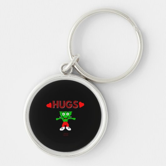 FrankenCheese Hugs Premium Round Sleutelhanger (Voorkant)