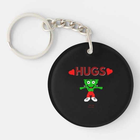 FrankenCheese Hugs Round Sleutelhanger (Voorkant)