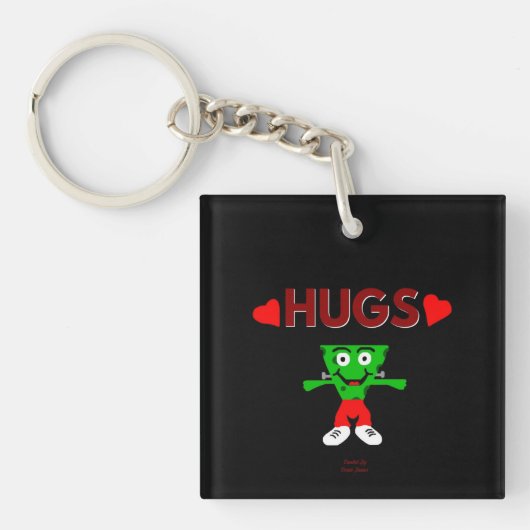 FrankenCheese Hugs Square Sleutelhanger (voorkant)