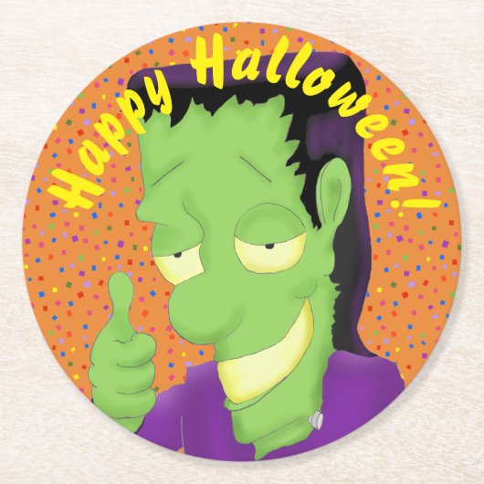 Frankencool Halloween Onderzetters (Voorkant)