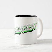 Frankengebogen design koffiekoffie-mok! tweekleurige koffiemok (Voorkant rechts)