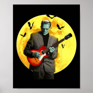 Frankengitaar speelt elektrische gitaar Halloween Poster