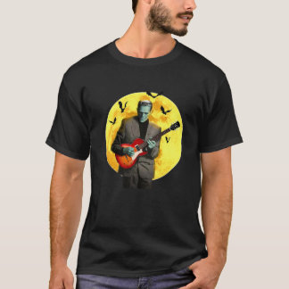 Frankenguitar Frankenstein Plays Electric Guitar H T-shirt