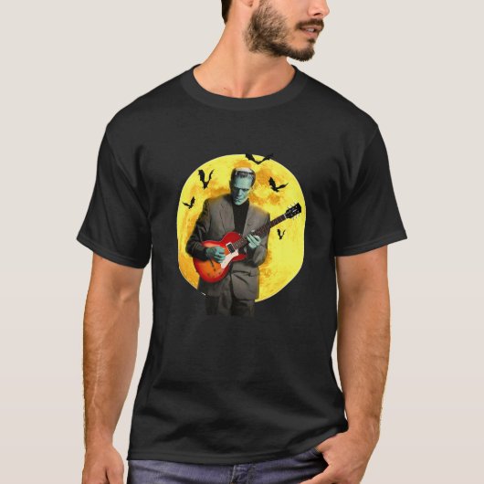 Frankenguitar Frankenstein Plays Electric Guitar H T-shirt (Voorkant)