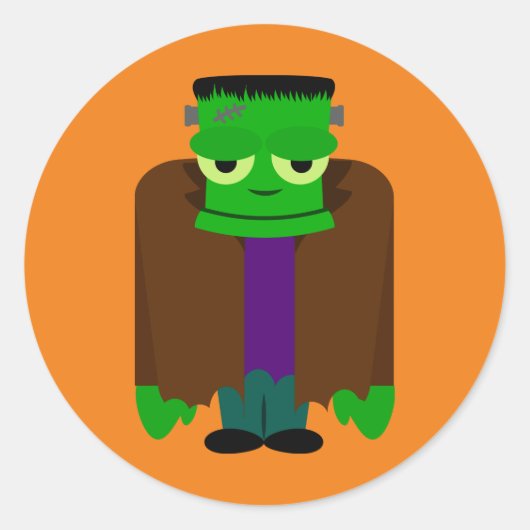 Frankenmonster Halloween verkleed Ronde Sticker (Voorkant)