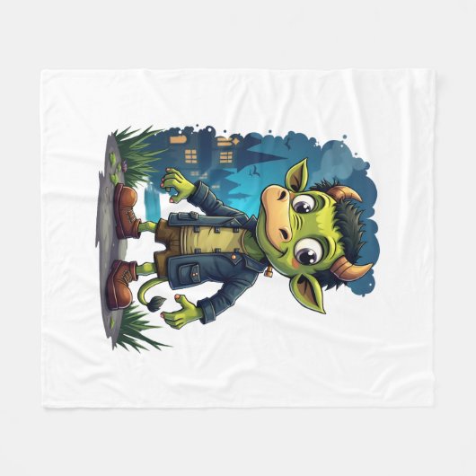 Frankenmoo Fleece Deken (Voorkant (Horizontaal))