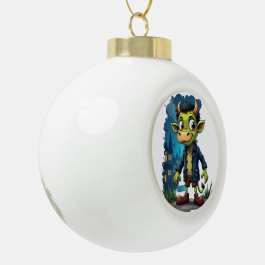 Frankenmoo Keramische Bal Ornament (Links)