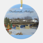 Frankenmuth MI Covered Wooden Bridge Ornament (Voorkant)