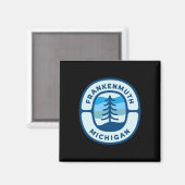 Frankenmuth Michigan Mi Retro Winter Forest Souven Magneet (Voorkant / Achterkant)