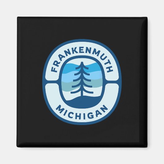 Frankenmuth Michigan Mi Retro Winter Forest Souven Magneet (Voorkant)