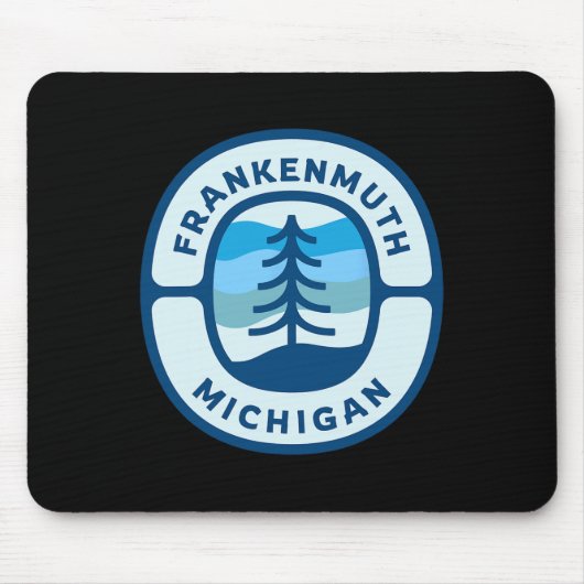 Frankenmuth Michigan Mi Retro Winter Forest Souven Muismat (Voorkant)