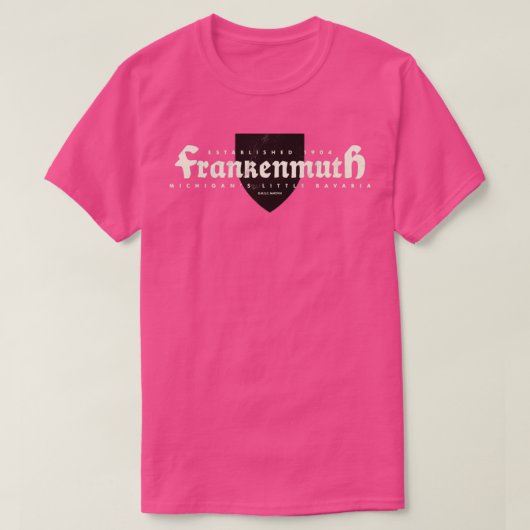 Frankenmuth Michigan Shield T-shirt (Design voorkant)
