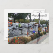 frankenmuth-michigan-white-horse-buggy-carrier-fa briefkaart (Voorkant / Achterkant)
