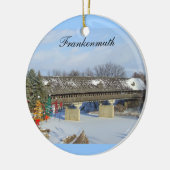 Frankenmuth Wooden Covered Bridge Michigan 2 Sided Keramisch Ornament (Links)