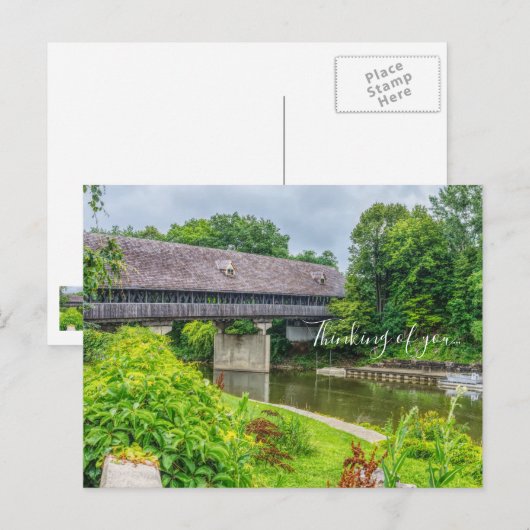 Frankenmuths bedekte brug die je denkt briefkaart (Voorkant / Achterkant)