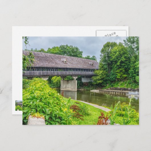 Frankenmuths Covered Bridge Briefkaart (Voorkant / Achterkant)