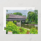 Frankenmuths Covered Bridge Dank u Briefkaart (Voorkant / Achterkant)