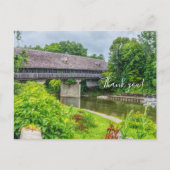 Frankenmuths Covered Bridge Dank u Briefkaart (Voorkant)