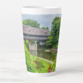 Frankenmuths Covered Bridge Latte Mok (Voorkant)