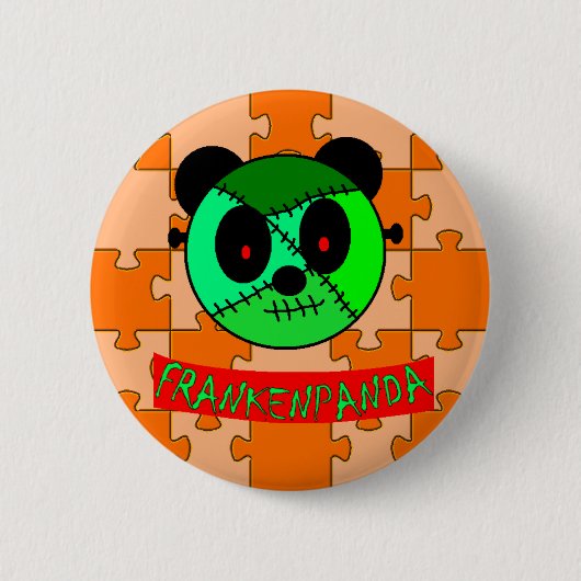 Frankenpanda Halloween knopen en geschenken! Ronde Button 5,7 Cm (Voorkant)