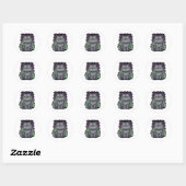 FrankenPerzisch – Frankenstein Perzische kat Ronde Sticker (Vel)