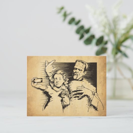 Frankenselfie Briefkaart (Staand voorkant)
