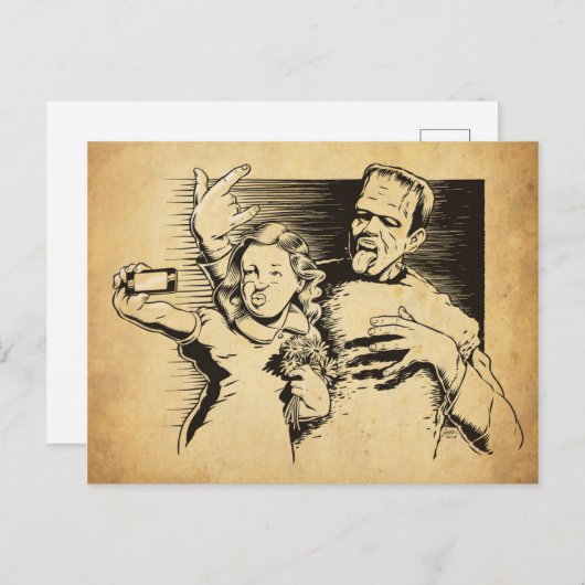 Frankenselfie Briefkaart (Voorkant / Achterkant)