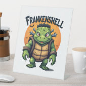 Frankenshell Schildpad Reclamebord Met Voetstuk (Insitu)