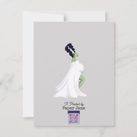 Frankenstein Baby shower bingogame Notitiekaartje (Achterkant)