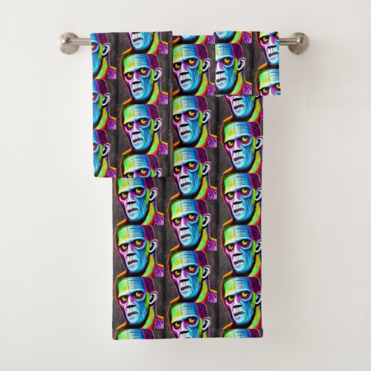 Frankenstein Bathroom Towel Set Bad Handdoek (Insitu)