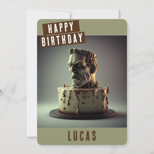 Frankenstein Birthday Kaart (Voorkant)