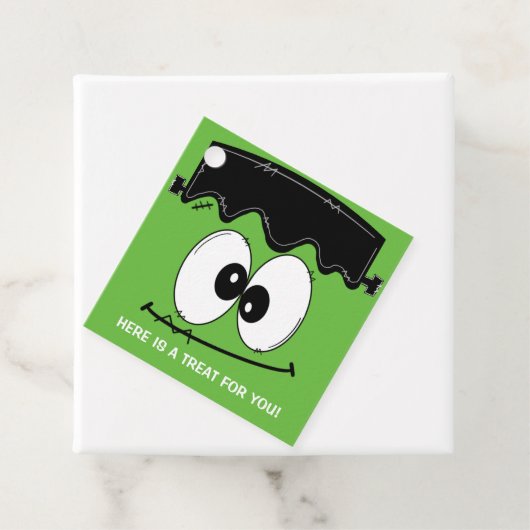 Frankenstein Birthday Party Halloween Bedankjes Labels (In situ)
