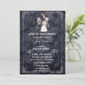 Frankenstein Bride Halloween Wedding Kaart (Staand voorkant)