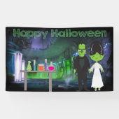 Frankenstein & Bride Spandoek (Horizontaal)